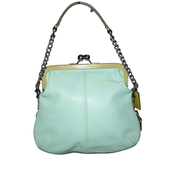 SOLD Coach 2008 Laura & Bonnie Seafoam Green Full Grain Leather Bag & Wallet Set - Picture 12 of 16